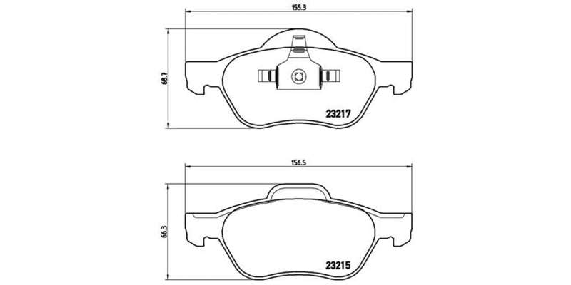Brembo Brake Pads Front Renault ( Set Lh&Rh) (P68029)