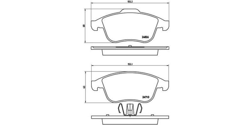 Brembo Brake Pads Front Renault Sceni Megane ( Set Lh&Rh) (P68047)