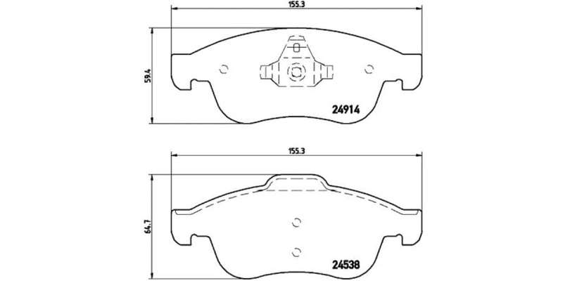Brembo Brake Pads Front Renault Scenic 3/ ( Set Lh&Rh) (P68050)