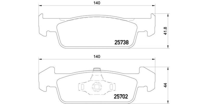 Brembo Brake Pads Front Ren Sandero/Stepway ( Set Lh&Rh) (P68060)