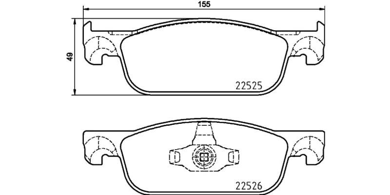 Brembo Brake Pads Front Renault Sandero I ( Set Lh&Rh) (P68065)