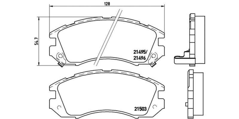Brembo Brake Pads Front Subaru Legacy ( Set Lh&Rh) (P78004)