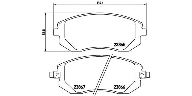Brembo Brake Pads Front Subaru Forester ( Set Lh&Rh) (P78013)