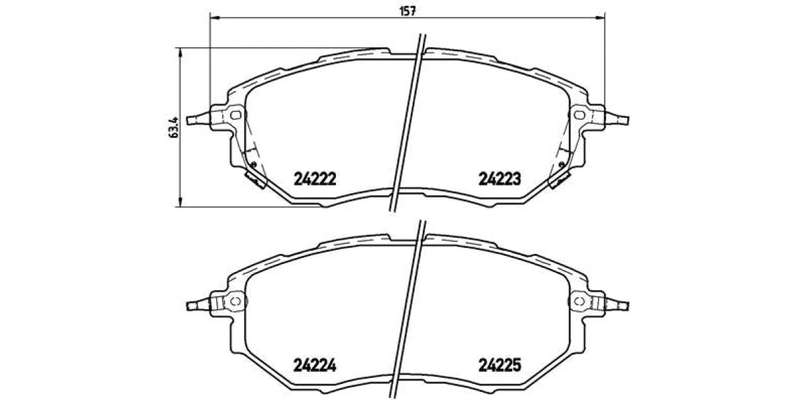 Brembo Brake Pads Front Subaru - Legacy ( Set Lh&Rh) (P78017)