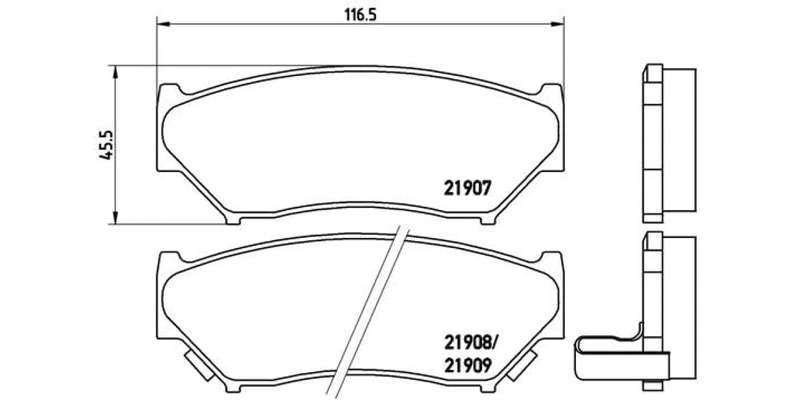 Brembo Brake Pads Front Suzuki Vitara ( Set Lh&Rh) (P79008)
