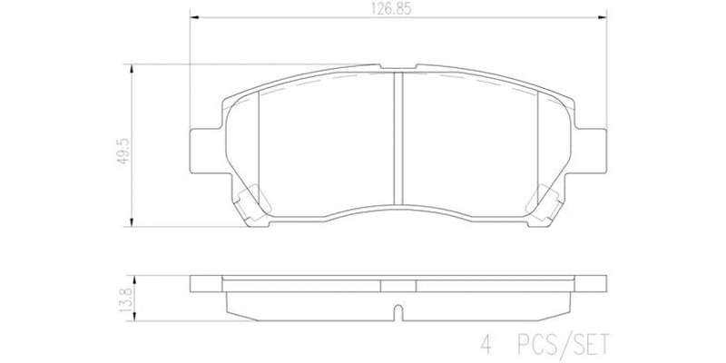 Brembo Brake Pads Front Toyota Avanza/Faw ( Set Lh&Rh) (P79024N)