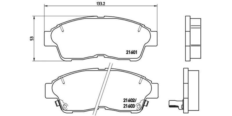 Brembo Brake Pads Front Toyota Camry ( Set Lh&Rh) (P83034)