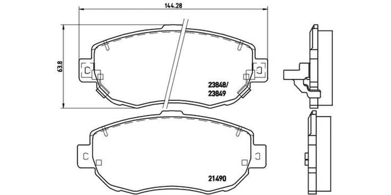 Brembo Brake Pads Front Lexus Gs300 ( Set Lh&Rh) (P83037)