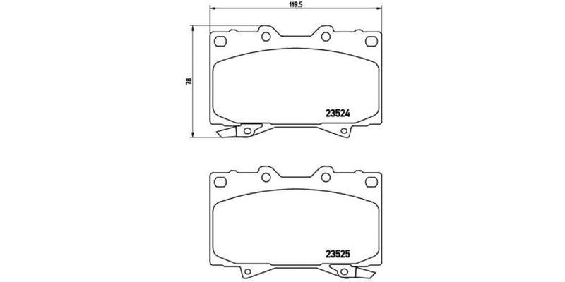 Brembo Brake Pads Front Toyota L/Cruiser ( Set Lh&Rh) (P83048)