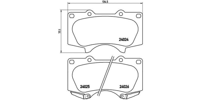 Brembo Brake Pads Front Toy Fortun/Prado/ ( Set Lh&Rh) (P83066)