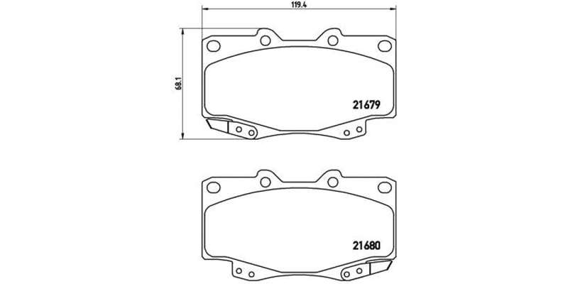 Brembo Brake Pads Front Toyota Hilux/Landcruiser ( Set Lh&Rh) (P83069)