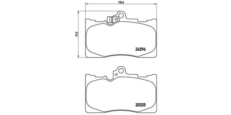 Brembo Brake Pads Front Lexus Gs300 ( Set Lh&Rh) (P83072)