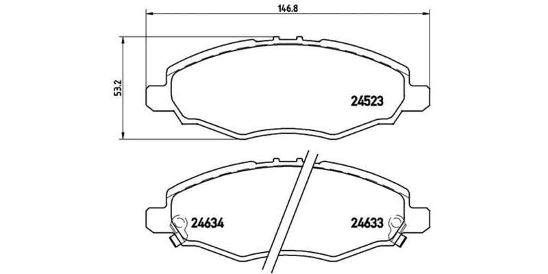 Brembo Brake Pads Front Toyota Hi-Lux Vvt ( Set Lh&Rh) (P83094)