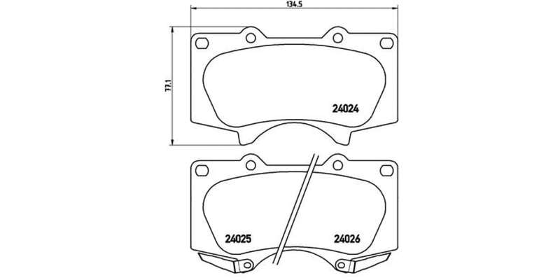 Brembo Brake Pads Front Toyota Hilux/Ford ( Set Lh&Rh) (P83102)