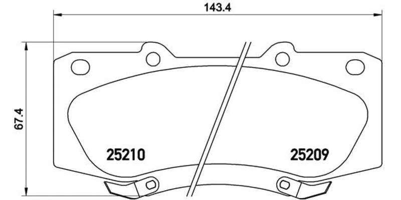 Brembo Brake Pads Front Toyota Hilux/ Ford ( Set Lh&Rh) (P83140)