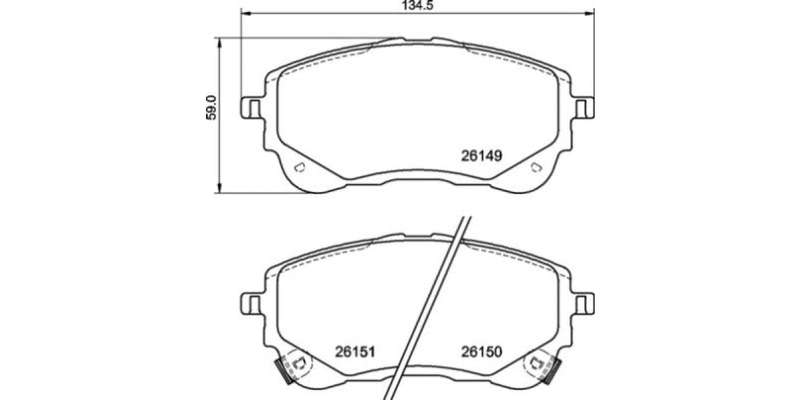Brembo Brake Pads Front Toyota ( Set Lh&Rh) (P83177)