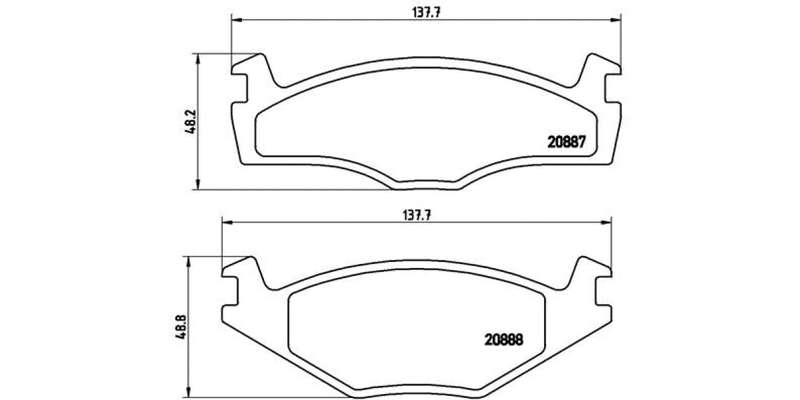 Brembo Brake Pads Front Vw Golf/Jetta ( Set Lh&Rh) (P85005)