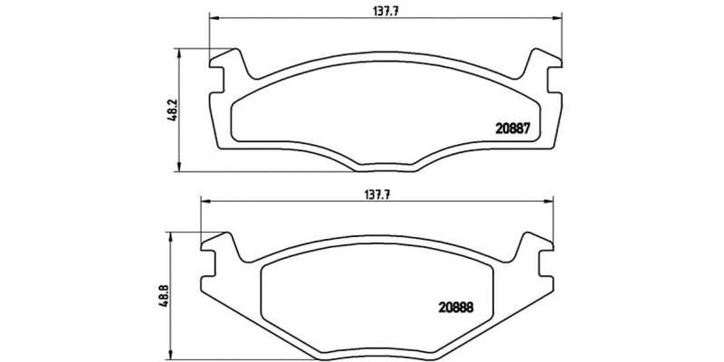 Brembo Brake Pads Front Vw Golf/Jetta ( Set Lh&Rh) (P85005)