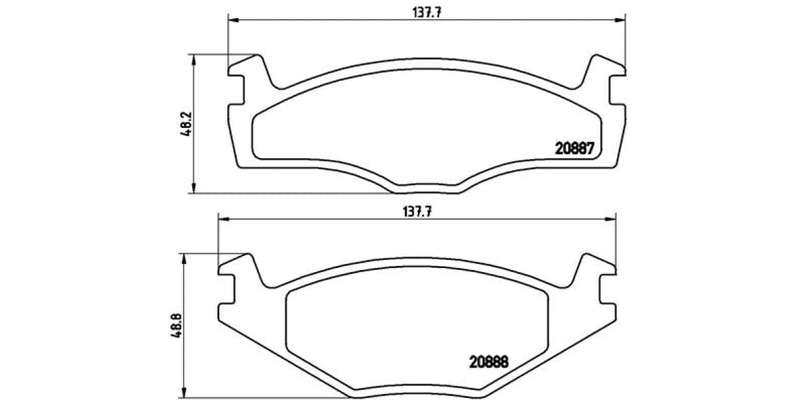 Brembo Brake Pads Front Vw Jetta 1.3 Vwc ( Set Lh&Rh) (P85012)
