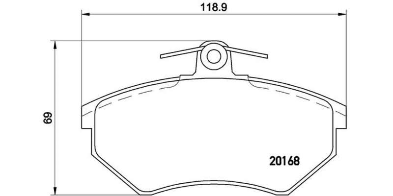 Brembo Brake Pads Front Vw Passat/Jetta Ud ( Set Lh&Rh) (P85015)
