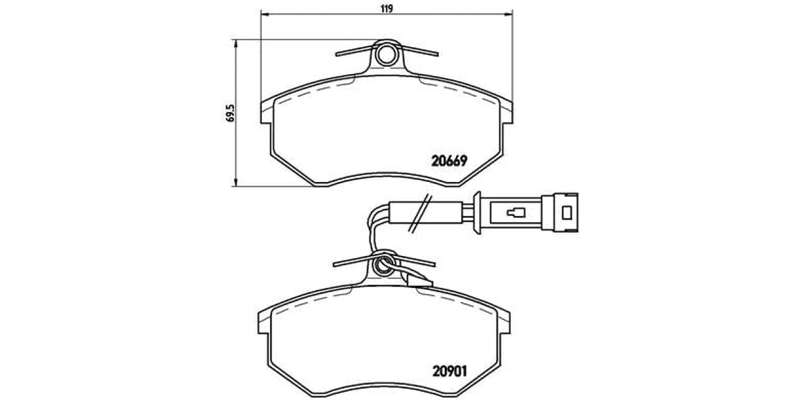 Brembo Brake Pads Front Chery J5/ Tiggo ( Set Lh&Rh) (P85016)