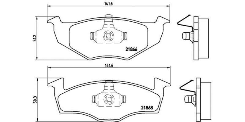 Brembo Brake Pads Front Vw Polo ( Set Lh&Rh) (P85030)