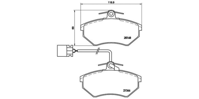 Brembo Brake Pads Front Vw Vr6 Golf & Jet ( Set Lh&Rh) (P85034)