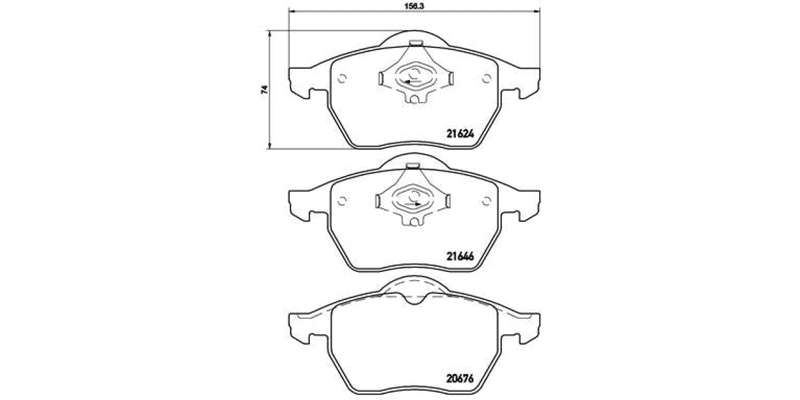 Brembo Brake Pads Front Audi A4 ( Set Lh&Rh) (P85036)