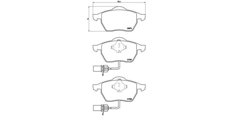 Brembo Brake Pads Front Audi A4/A6 ( Set Lh&Rh) (P85037)