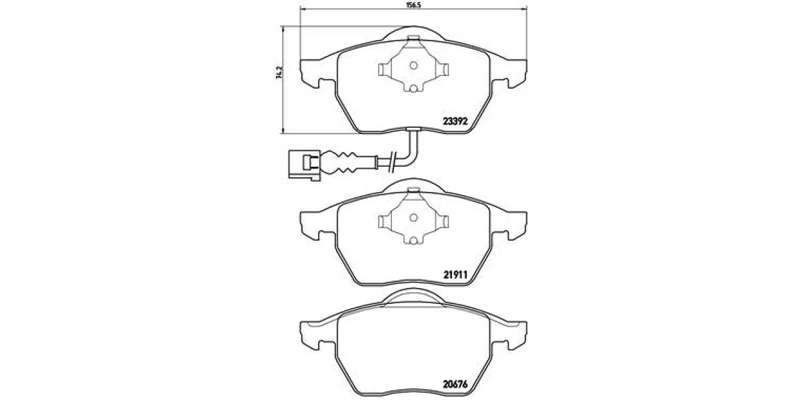 Brembo Brake Pads Front Vw Golf 4 ( Set Lh&Rh) (P85045)