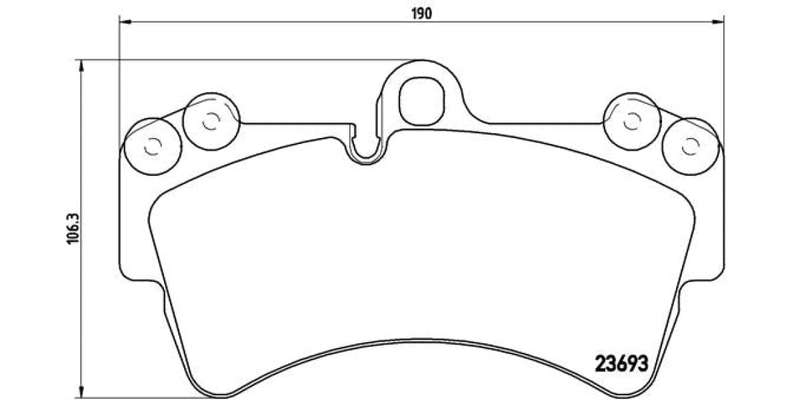 Brembo Brake Pads Front Vw Toureg 4.2 V8 ( Set Lh&Rh) (P85065)