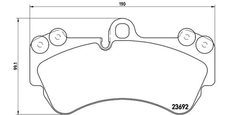 Brembo Brake Pads Front Vw Touareg ( Set Lh&Rh) (P85069)