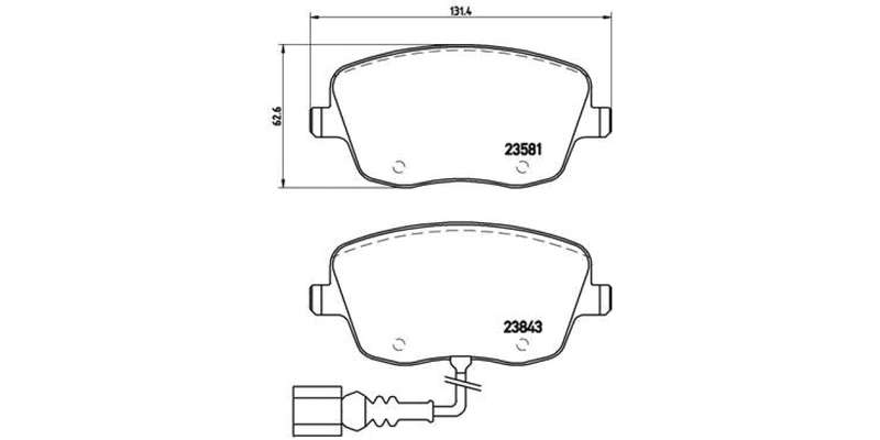 Brembo Brake Pads Front Vw Polo ( Set Lh&Rh) (P85077)
