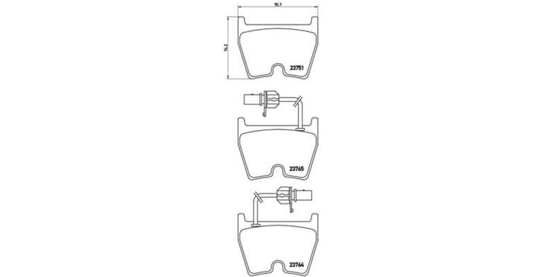 Brembo Brake Pads Front Audi A6 (4B/ C5) ( Set Lh&Rh) (P85078)