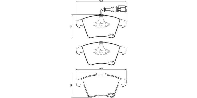 Brembo Brake Pads Front Vw Caravelle ( Set Lh&Rh) (P85082)