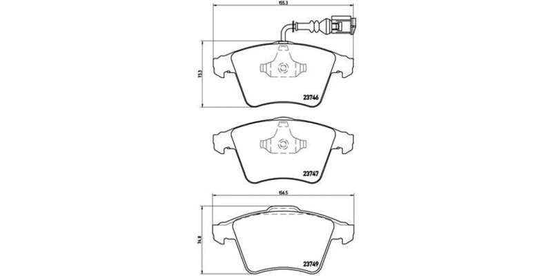 Brembo Brake Pads Front Vw Caravelle ( Set Lh&Rh) (P85082)