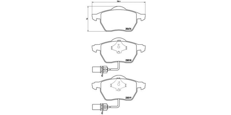 Brembo Brake Pads Front Audi A4 B6/B7/A6 ( Set Lh&Rh) (P85085X)