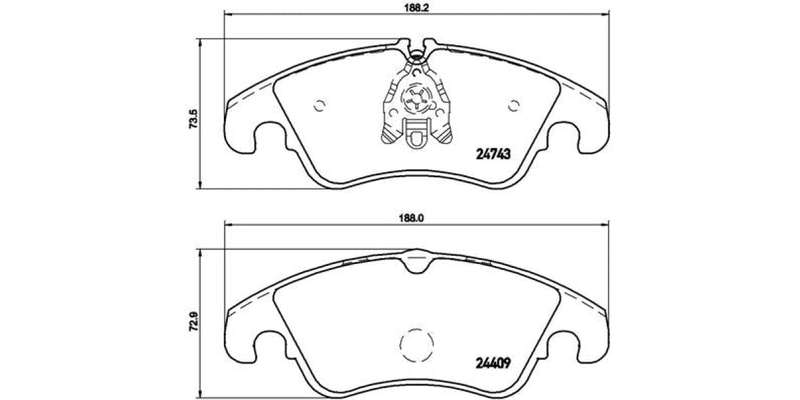 Brembo Brake Pads Front Audi Audi A4/A5/Q ( Set Lh&Rh) (P85098)