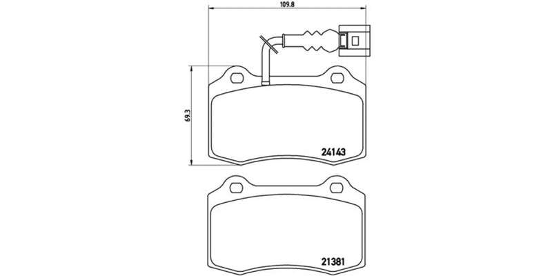 Brembo Brake Pads Front Seat Leon Cupra R ( Set Lh&Rh) (P85104)