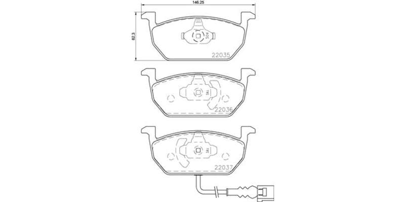 Brembo Brake Pads Front Audi A3 8V ( Set Lh&Rh) (P85137)