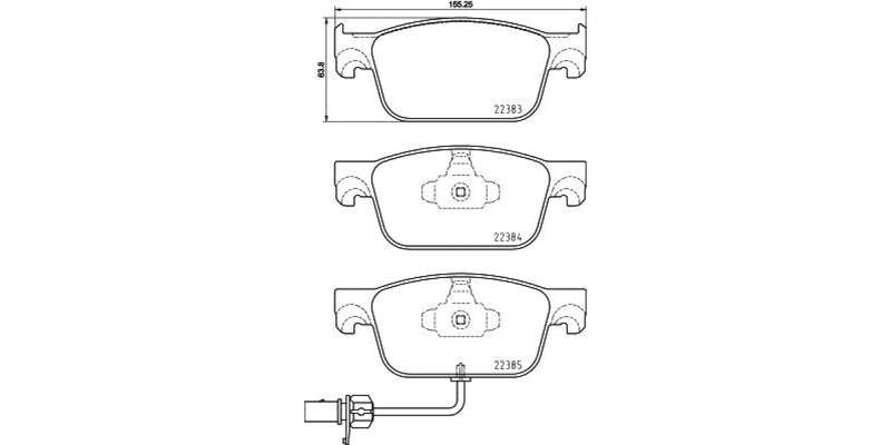 Brembo Brake Pads Front Audi A4 B9/A5 F5 ( Set Lh&Rh) (P85153)