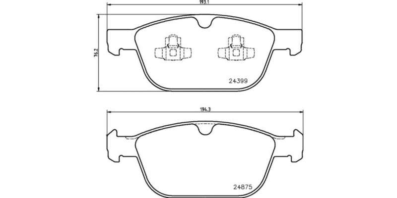 Brembo Brake Pads Front Volvo Xc60/70 2.4 ( Set Lh&Rh) (P86023)