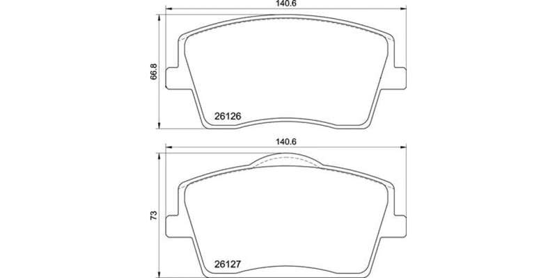 Brembo Brake Pads Front Volvo ( Set Lh&Rh) (P86031)