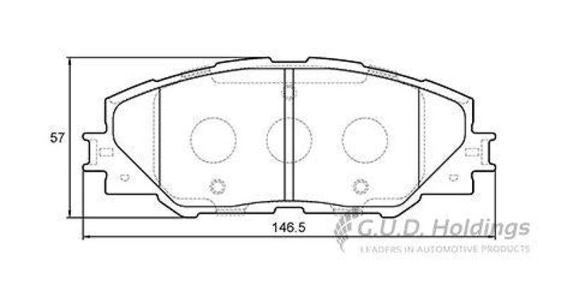 Brake Pads Front Toyota Aurisx (12 ) Ch R (16 ) Rav 4 [3][4] (06 ) (SAFELINE D3652S) (SET LH & RH...