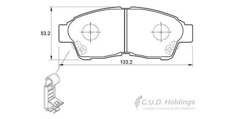 Brake Pads Front Toyota Camry (93 00) Gaia (98 04) Rav 4 [1] (95 00) (SAFELINE D3030S) (SET LH & ...