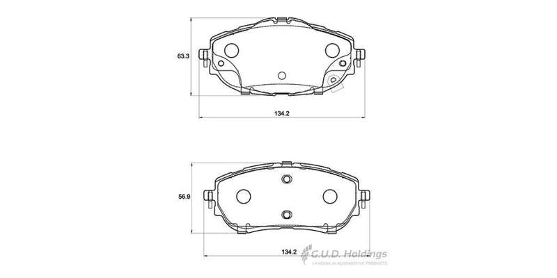 Brake Pads Front Toyota Corolla 1.3,1.4D,1.6D,1.8 (14 ) (SAFELINE D4097S) (SET LH & RH Wheel)