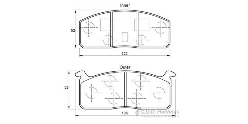 Brake Pads Front Toyota Hiace,Hilux (SAFELINE D282S) (SET LH & RH Wheel)