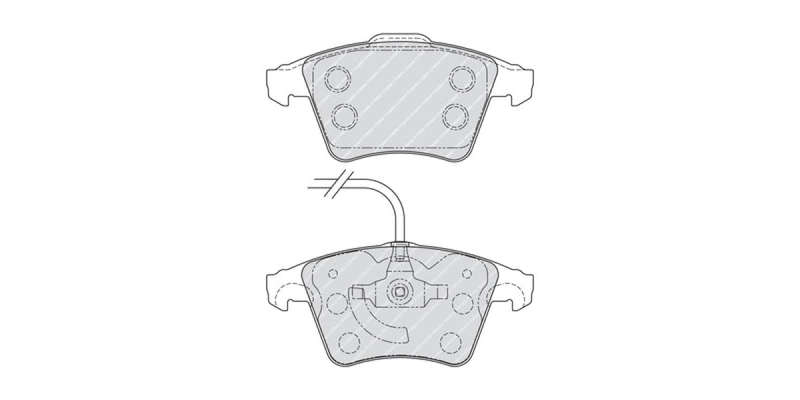 Brake Pads Front Vw Kmobi T5 (10 ) T6 (16 ) Transporter (05 ) (FERODO Front VentedR1642) (SET LH ...