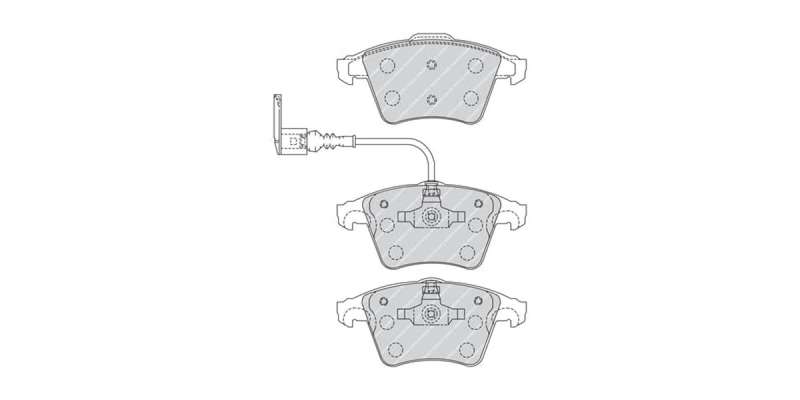 Brake Pads Front Vw Kombi T5 (04 ) Transporter (04 ) (FERODO Front VentedR1643) (SET LH & RH Wheel)