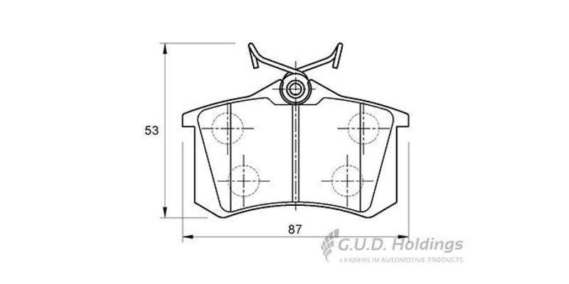 Brake Pads Rear Audi A1,A3,A4,A6,A8 Citroen C2,C3,C4,Xsara,Peugeot 208,307,Renault Clio 3,G Sceni...